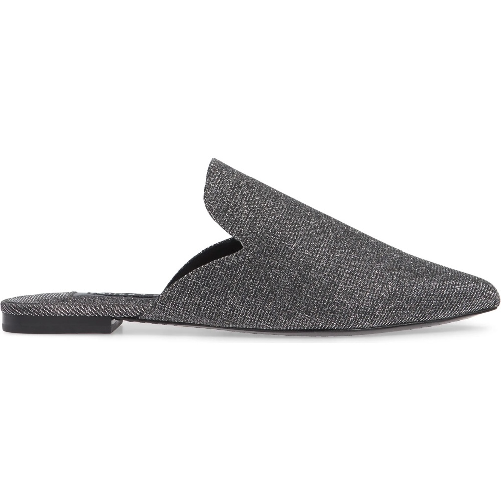 Alice + Olivia Madalyn Loafer Flat Mule Silver - Picture 3 of 12